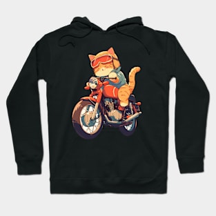 Cool cat riding motorbike Hoodie